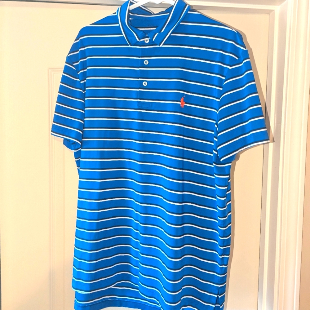 Polo Ralph Lauren Blue White Stripe Performance